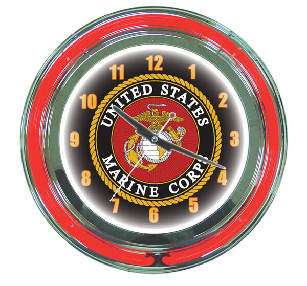 Marine Corp Marines Neon Wall Clock Brand New