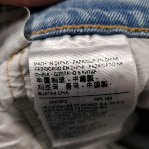 LEVIS 501 Jeans Femme 28x27 Léger Lavage Skinny Bouton Fly Tag 28x28 - Photo 16 sur 18