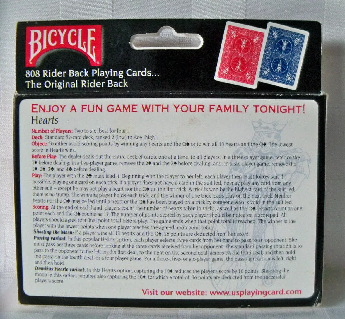  2 Decks Bicycle Rider Back 808 Standard Poker Playing Cards Red  & Blue : Toys & Games