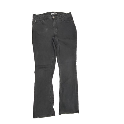 Lee Regular Fit Bootcut MId Rise Women' size 12 Black Denim Jeans