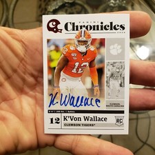 2020 Chronicles Draft Picks K'Von Wallace Auto Rc # 13