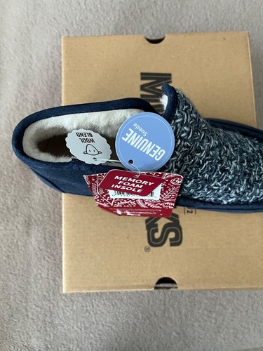 MUK LUKS Navy Blue Suede Faux Fur Lined Ankle BOOTS, Size 8, NIB - Picture 5 of 5