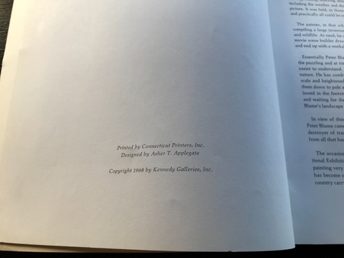 Peter BLUME 1968 Kennedy Galleries NYC art exhibition catalogue 48 pages - Picture 3 of 6