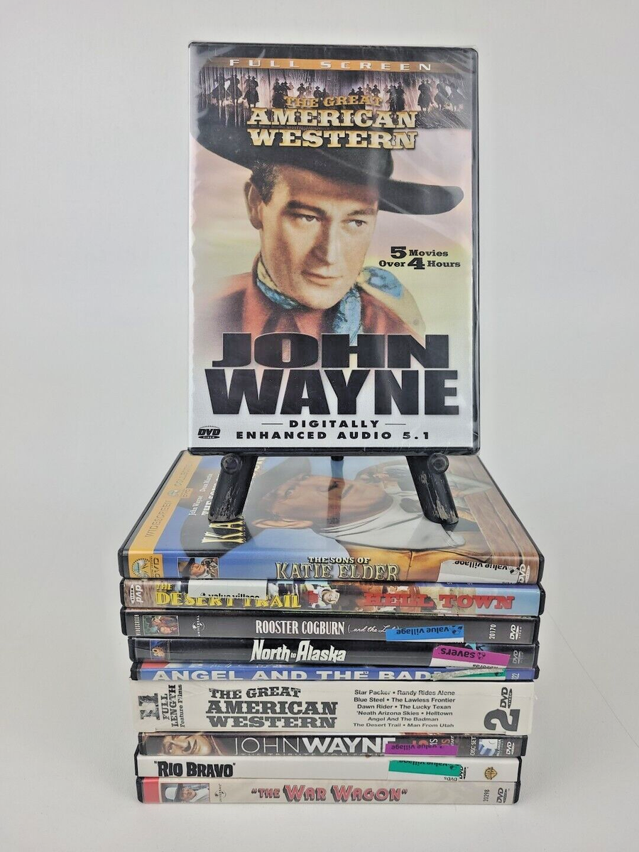 John Wayne DVD 11 DVD Lot, 30 UNIQUE FILMS Classic Western Cowboy SOME  SEALED
