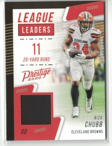 nick chubb jersey card