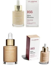 CLARINS Skin Illusion Natural Hydrating Foundation SPF 15 (Choose Shade) NIB