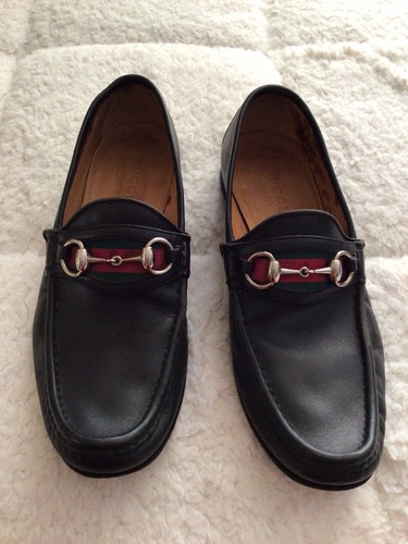 Gucci Leather Loafers Vintage Mens 