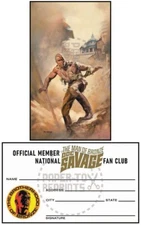 THE ANGRY GHOST - DOC SAVAGE ART CARD AND FAN CLUB MEMBERSHIP CARD