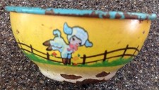 1960s RARE Wolverine Little Bo Peep Child's Tin Salad Bowl