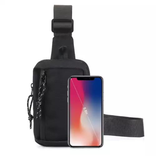 Men's Shoulder Bag Oxford Chest Bag Sling Crossbody Bag Casual Travel Phone Bag - Picture 6 of 11
