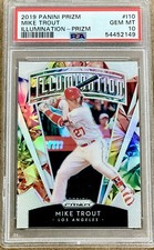 2019 Panini Prizm #10 Mike Trout Illumination SILVER PRIZM PSA 10 GEM MINT