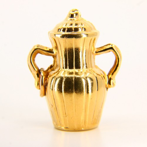 Vintage 9ct Georg Jensen Pottery Urn Charm – Hallmarked Yellow Gold Pendant - Picture 8 of 11