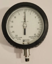 Weksler pressure (0-15 psi) vacuum (0-30 inHG) gauge calibrated UPD