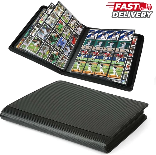 1020+ Pockets Trading Card Binder, 16 Pocket Ringless Side Loading Card Holder