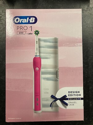 ORAL-B PRO 1 680 ELECTRIC TOOBRUSH DESIGN EDITION *PINK* INKL. REISEETUI