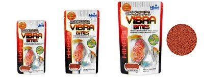 Hikari Vibra Bites Life-Like Worm Fish Food Sticks Tropical Discus Aquarium Tank