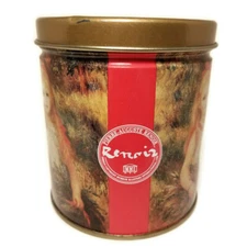 Vintage 1996 Olive Can Co Renoir Art Tin Container 4" Canister Museum Masters