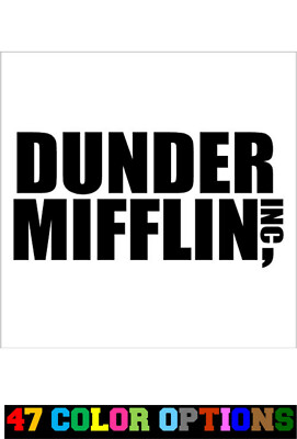 Vinyl Decal Truck Car Sticker Laptop - The Office Dunder Mifflin Paper CO