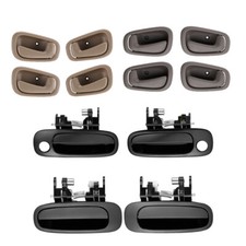 4-8pcs Outside Inside Door Handle Black Gray Beige For 1998-2002 Toyota Corolla