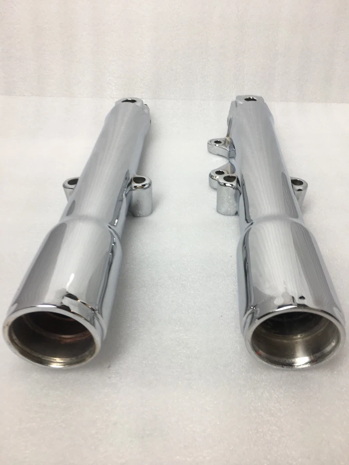 Harley 1990-99 patas de horquilla Fat Boy FLSTF FLSTC CROMO Heritage deslizadores intercambio Foto 3 de 4