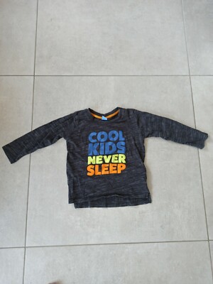 cooles Langarmshirt Gr. 92 von dopodopo schwarz cool kids never sleep