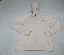 Nike Sweater Womens Adult Medium Brown Tan Swoosh Logo Full Zip Hoodie Ladies