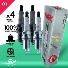 4PC NGK 4589 Laser Iridium IFR6T11 Resistor Performance Power Spark Plugs