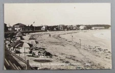 RPPC Gooches Beach, Kennebunkport ME Maine Real Photo Postcard (#F396)