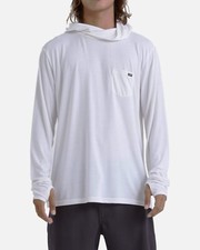 BILLABONG Men's ECLIPSE Pullover L/S Surf Shirt - White Size Large - NWT