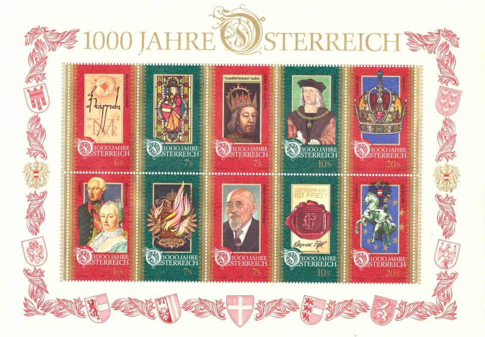 Österreich 1996 Zettel Feier 1000 Jahre Österreich