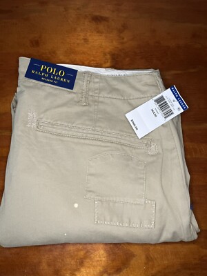 POLO RALPH LAUREN Distressed Patchwork Relaxed Fit Khaki Chino