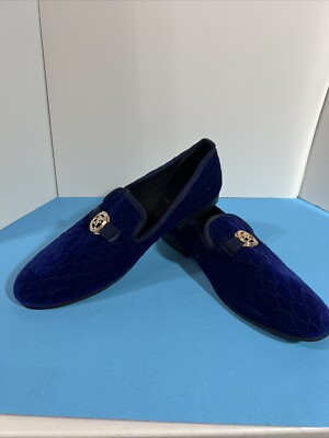 Men's Royal Blue Velvet Stacy Adams wedding Oxford 11.5 loafers shoes  velour | eBay
