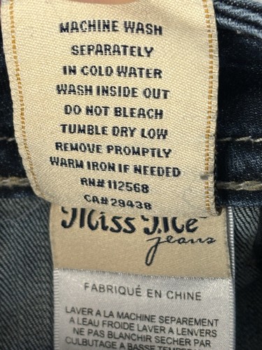 Miss Me Jeans Damen Blau Bootcut Medium Wash Split Hem Low Rise Jeans Gr. 27 - Bild 14 von 15