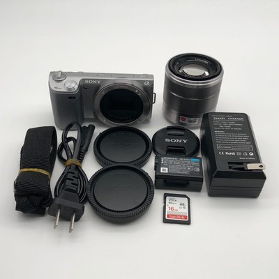 Sony Alpha NEX-5N Mirrorless Silver Camera + Lens E 18-55mm f/3.5-5.6 OSS