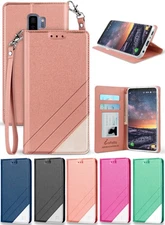 INFOLIO WALLET CREDIT CARD SLOT CASE + LANYARD FOR SAMSUNG GALAXY S9 Plus, S9+