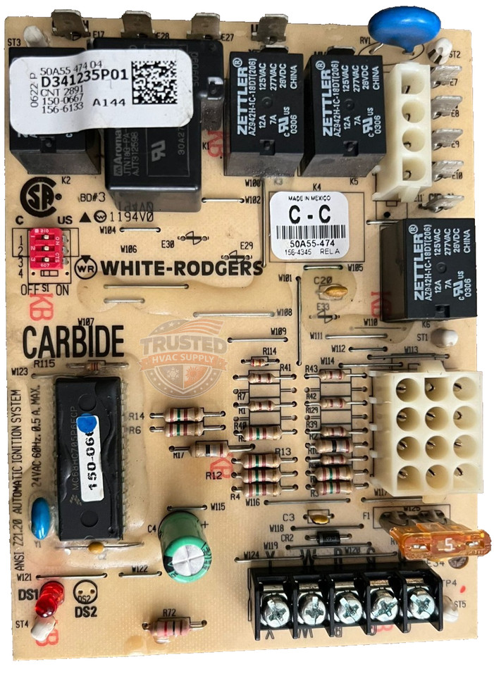 50A55-474-04 GUARANTEED WORKING Furnace Control Circuit Board D341235P01