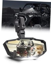 UTV Rear View Mirror with Light Built-in Rechargeable Battery