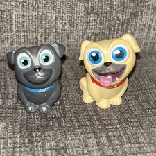 Disney Jr Puppy Dog Pals Rolly  Bingo Set of 2 Mini 1.5  Tall PVC Figures