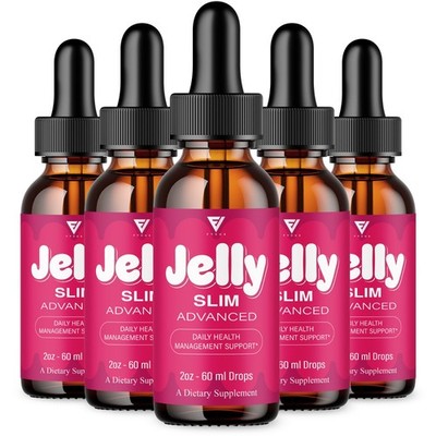 (5 Pack) JellySlim Advanced Formula, Jelly Slim Liquid Supplement (10oz)