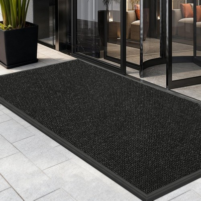 #ad Black Heavy Duty Commercial Entrance Mat Non Slip Beveled Edge Wheelchair Rug $246.64