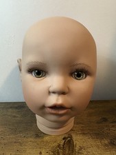 Vintage Doll Head for Parts Repair - 2000 Eyelashes / Engraved