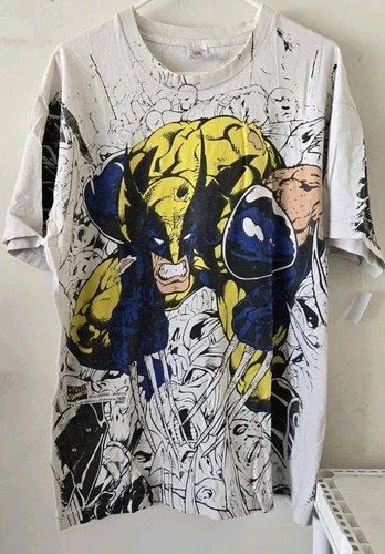 Vintage 1994 Marvel Comics Wolverine T-Shirt Size XL Double Sided
