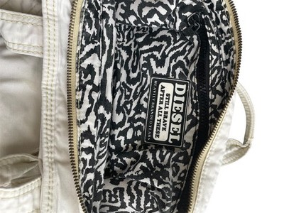 DIESEL Vintage White Denim Purse Cargo Multipocket Utility Cyber
