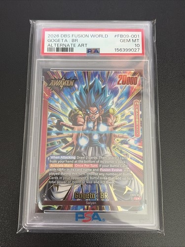 Dragon Ball Super Gogeta BR Dual Evolution Alt Art FB09-001 PSA 10
