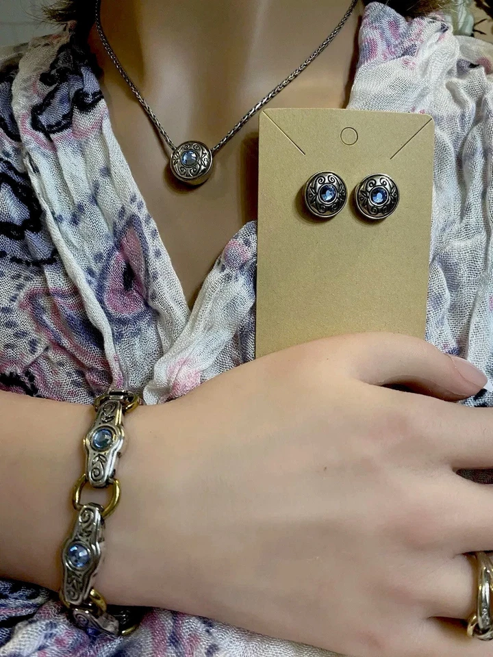 3 cristales de Swarovski Brighton azul celeste 2 tonos EX ESTADO Foto 2 de 4