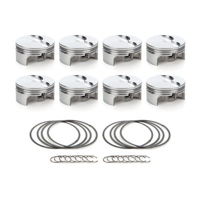 Race Tec Pistons 1000747, Piston AutoTec Flat Top 4.130 in Set of 8 for GM LS