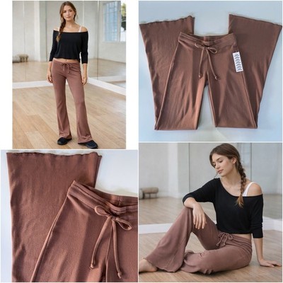 NWT Urban Outfitters Low Rise Flare Wide Leg Lounge Yoga Active Pants S Fitted
