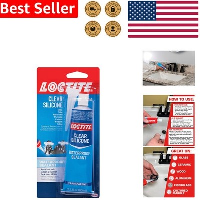 2.7oz Waterproof Clear Silicone Sealant - Perfect for Indoor & Outdoor Repairs