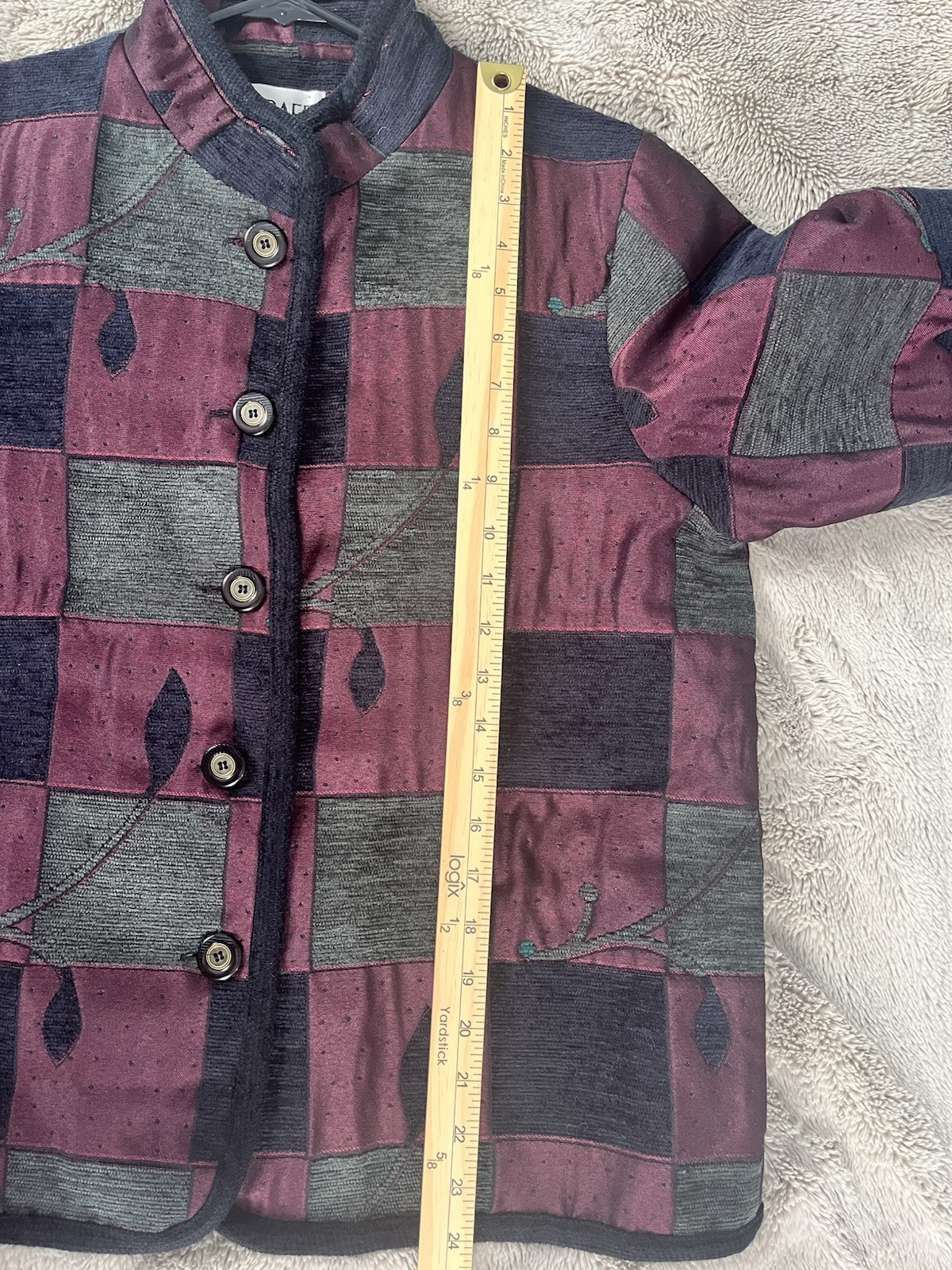 Graff Patchwork Tapestry Jacket Womens M Dinner C… - image 5