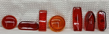 Nos Lot Vtg Amber Red Round Oblong Glass Auto Lens Rat Rod Hot Rod Ford Cm Chevy